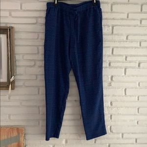Joe Fresh Blue Pattern Trousers | Soft Feel | Pockets | Size 8